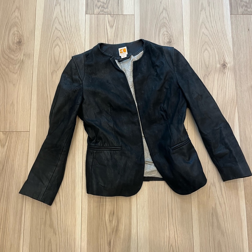 Boss leather jacket